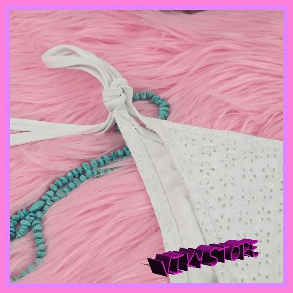 ❤️ NWT Victoria’s Secret White Swim Set Top Bottom XLarge❤️